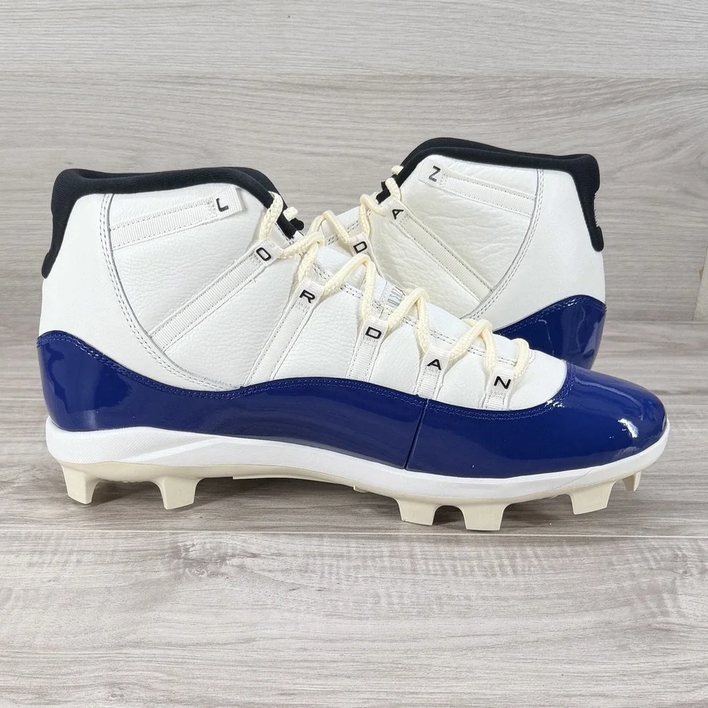 Jordan 11 Retro MCS Rare Air Baseball Cleats Sail Royal Mens Size 15 HM7326-100